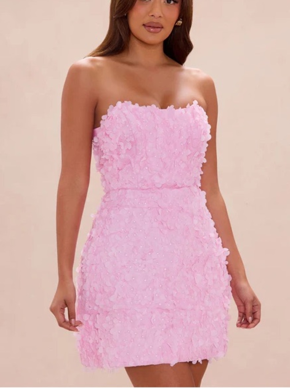 Fashion Nova Luxe Floral Pink Minidress